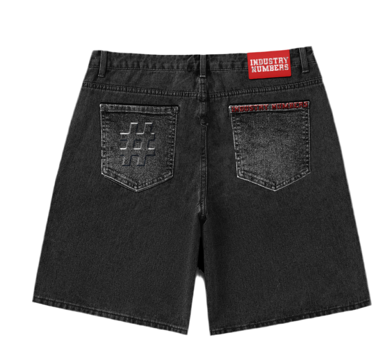 Industry Numbers Jorts (BLACK)