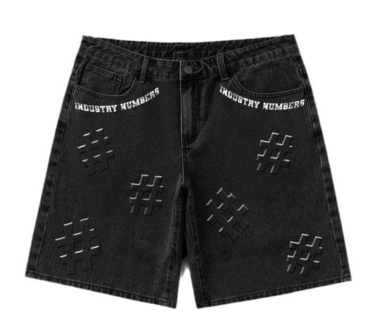 Industry Numbers Jorts (BLACK)